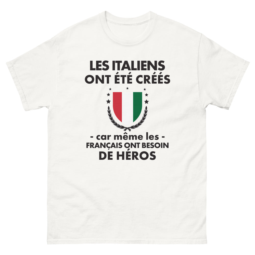 T-shirt Italie blanc - Les Italiens ont besoin de héros