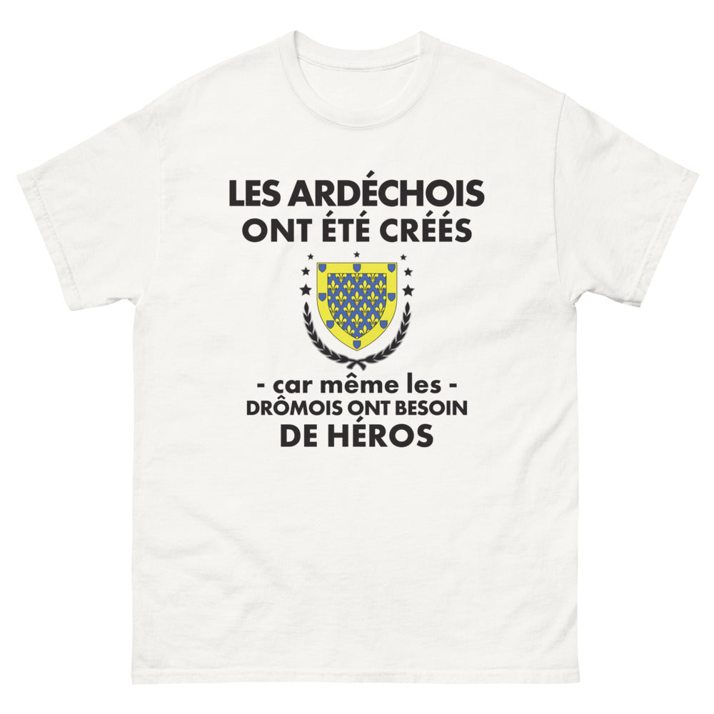 T-shirt Ardèche blanc - Les Ardéchois ont été créés