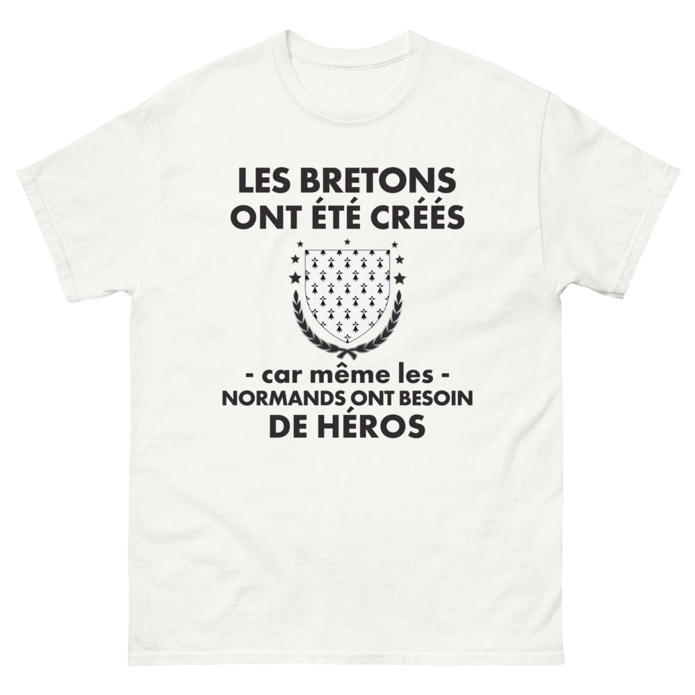 T-shirt Bretagne blanc - Les Bretons ont besoin de héros