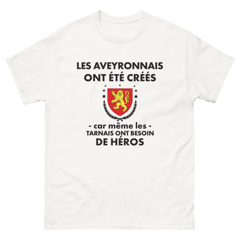 T-shirt Aveyronnais blanc - hommage humoristique aux racines