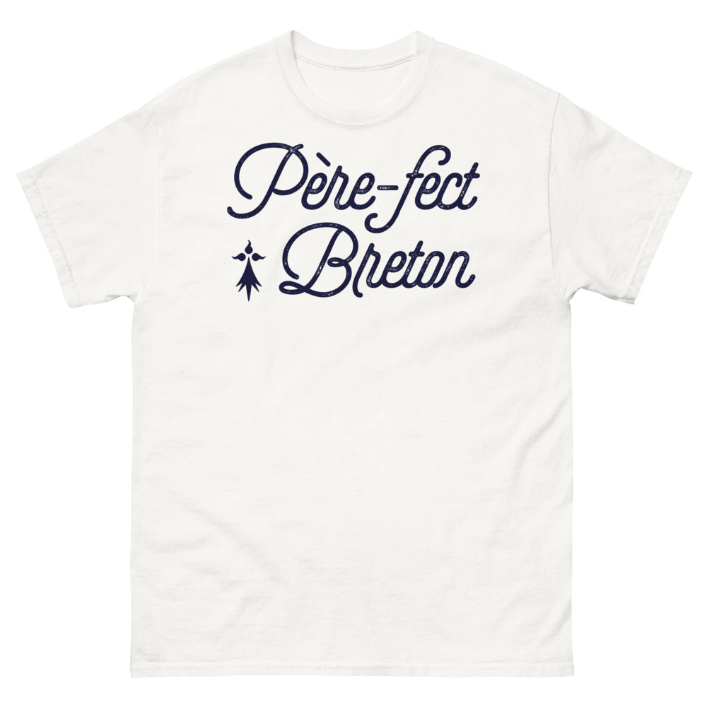 T-shirt Bretagne blanc - Père-fect pour les papas bretons