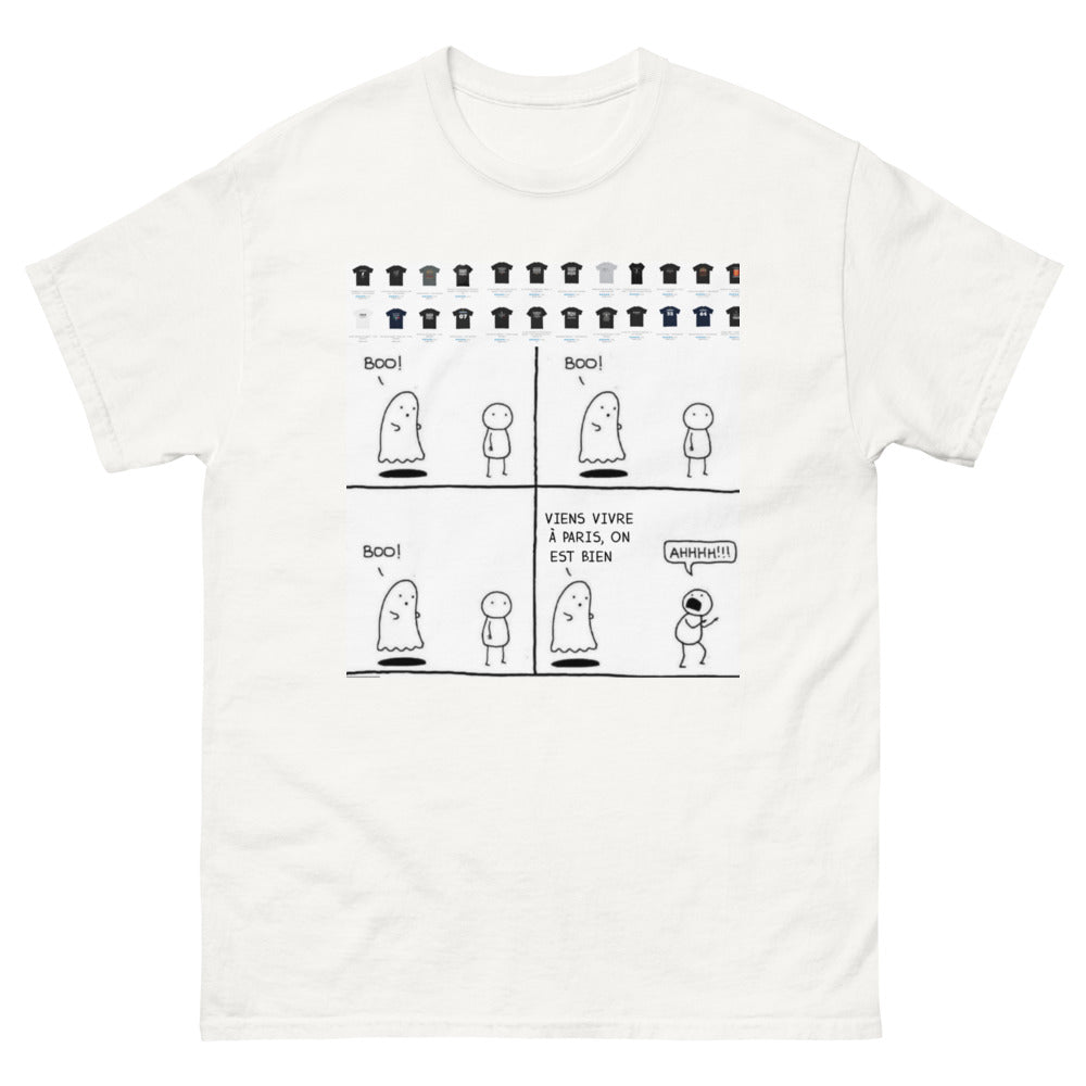 T-shirt Paris blanc - Viens vivre à Paris, on est bien !