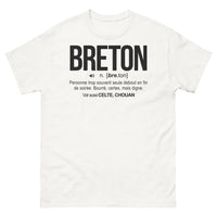 Thumbnail for T-shirt Breton blanc - Celte Chouan Debout en Soirée