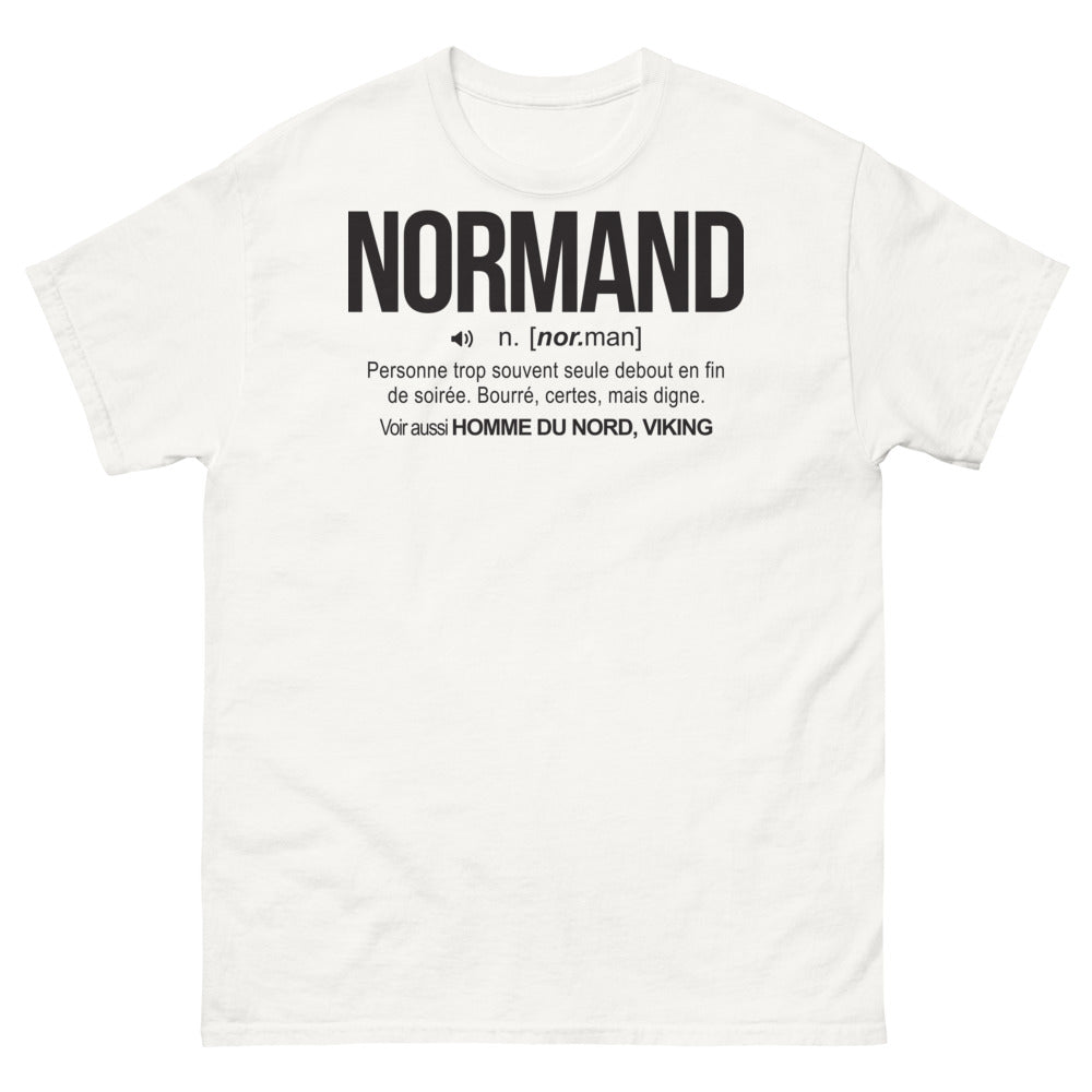 T-shirt Normand blanc - Viking moderne et digne