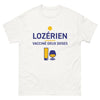 T-shirt Lozérien blanc - Vacciné Deux Doses humoristique