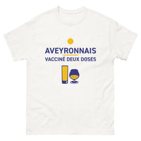 Thumbnail for T-shirt Aveyron blanc - Aveyronnais Vacciné Deux Doses