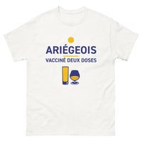 Thumbnail for T-shirt Ariège blanc - Vacciné à Deux Doses de Fierté