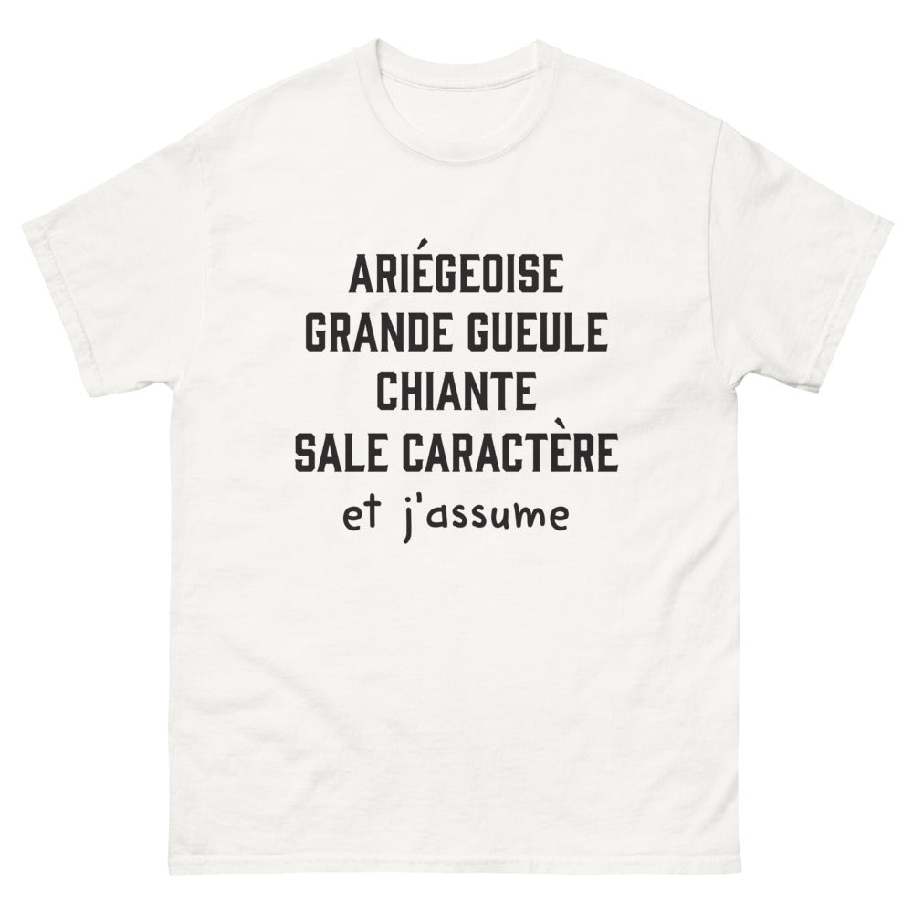 T-shirt Ariège blanc - Grande Gueule et Caractère Assumé