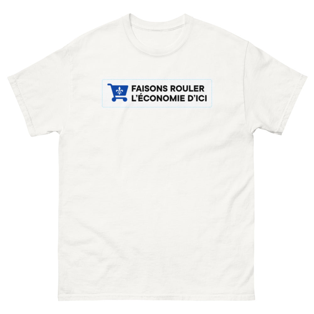 T-shirt Région blanc - Faisons rouler l'économie d'Ici