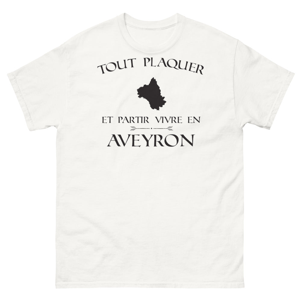 T-shirt Aveyron blanc - Tout plaquer et partir vivre en Aveyron