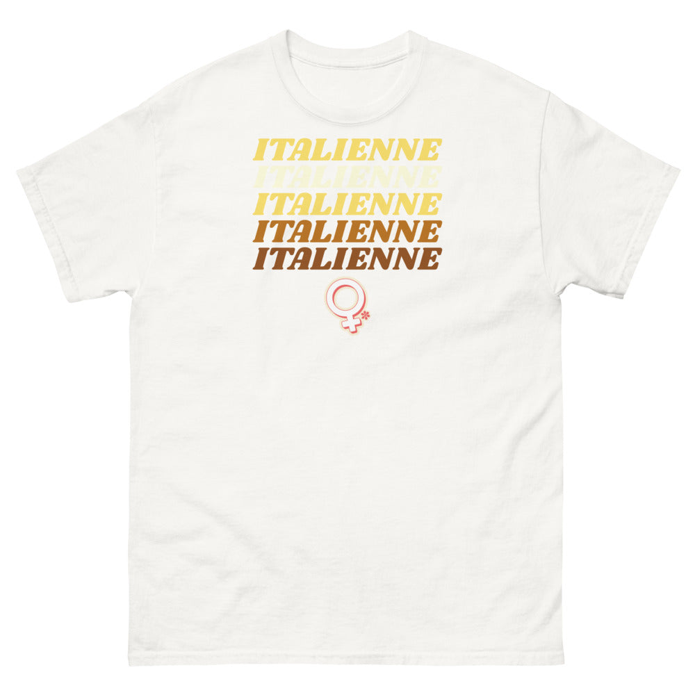 T-shirt Italie blanc - hommage joyeux aux racines italiennes
