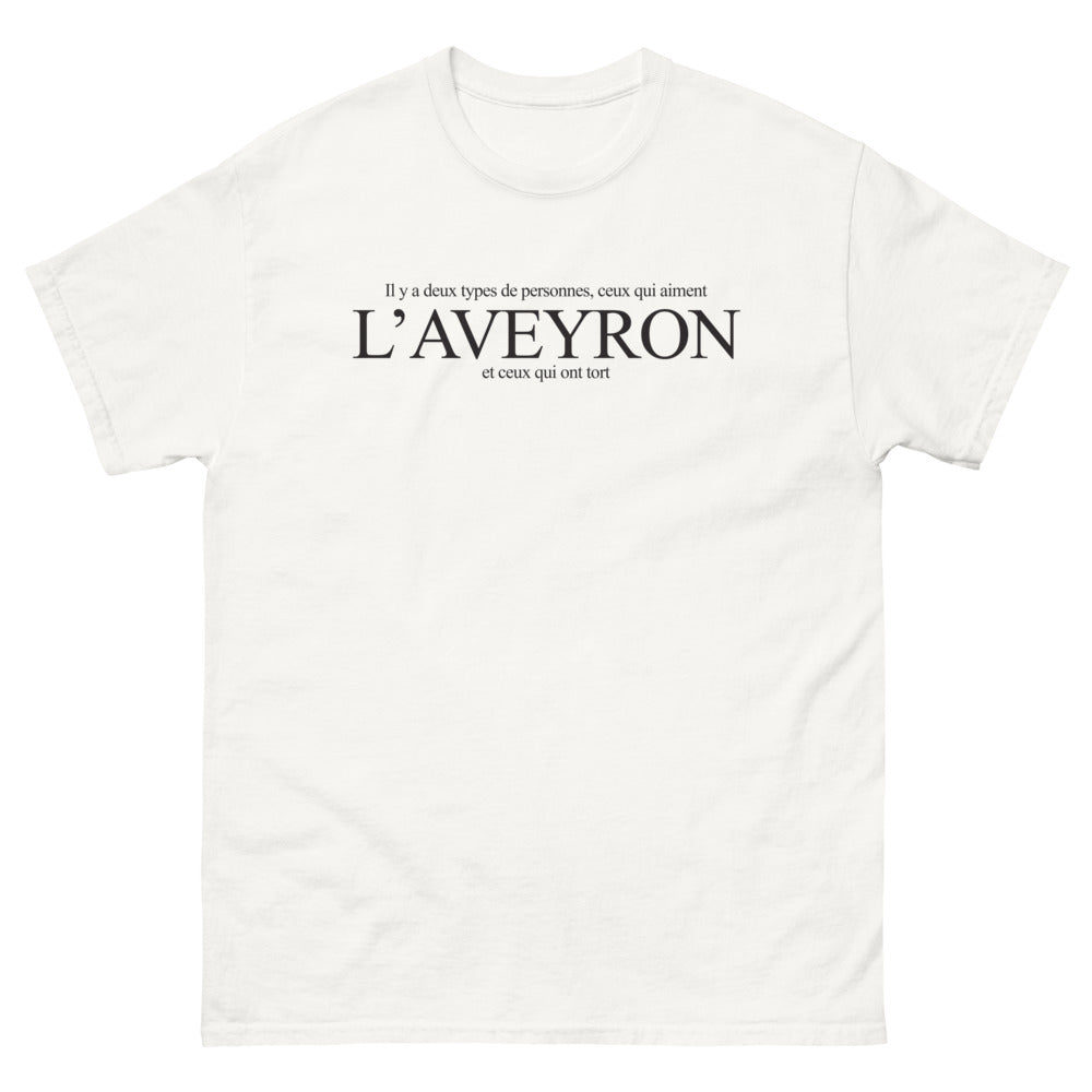 T-shirt Aveyron blanc - Il y a deux types de personnes