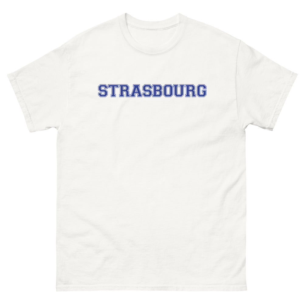 T-shirt Alsace blanc - Je supporte deux équipes