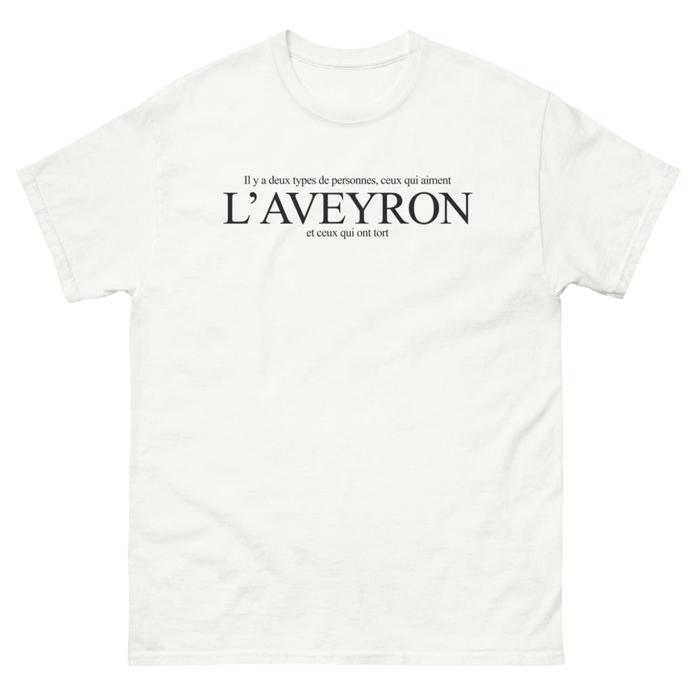 T-shirt Aveyron blanc - Il y a deux types de personnes