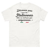 T-shirt Italie blanc - Déconne pas avec les Italiennes