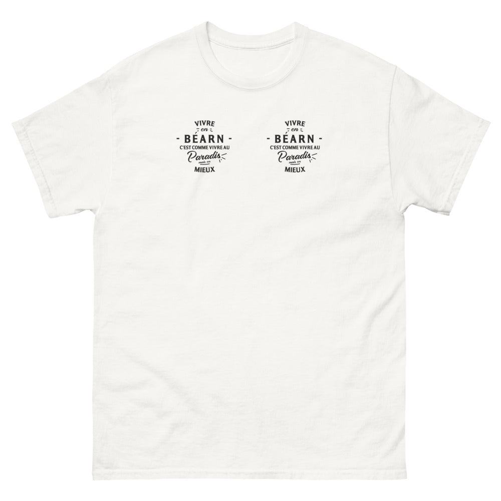 T-shirt Béarn blanc - Vivre en Béarn, c'est comme vivre au paradis