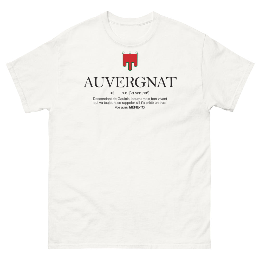 T-shirt Auvergnat blanc - Descendant de Gaulois Bourru
