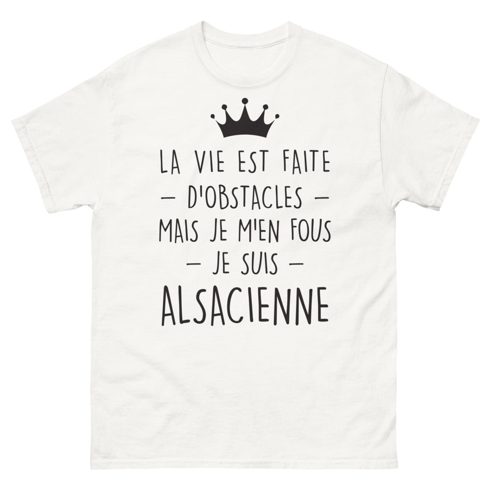 T-shirt Alsace blanc - La vie est faite d'obstacles