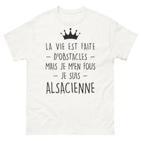Thumbnail for T-shirt Alsace blanc - La vie est faite d'obstacles
