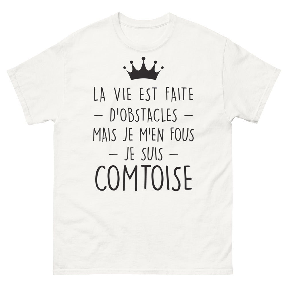 T-shirt Franche-Comté blanc - J'en-fous-je-suis-Comtoise