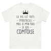 T-shirt Franche-Comté blanc - J'en-fous-je-suis-Comtoise