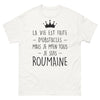 T-shirt Roumain blanc - La vie est pleine d'obstacles