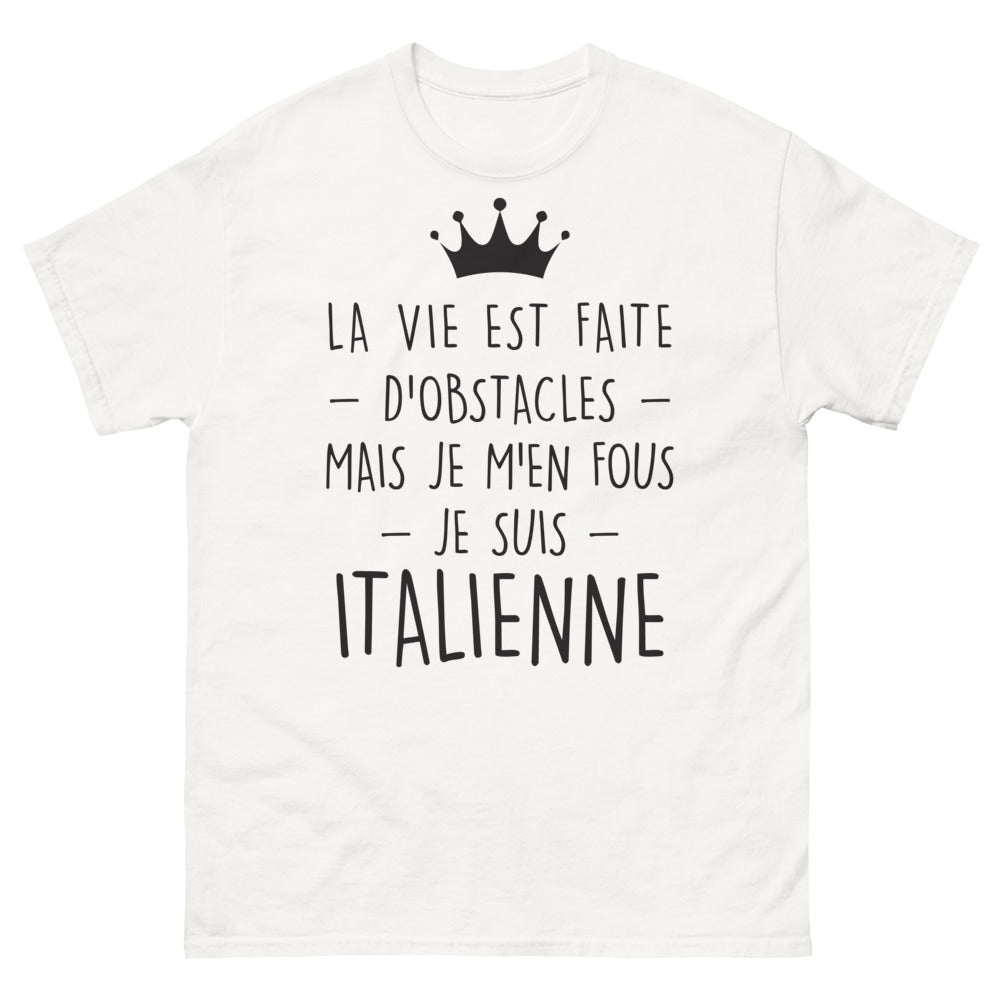 T-shirt Italie blanc - Je suis Italienne et J'assume