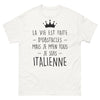 T-shirt Italie blanc - Je suis Italienne et J'assume