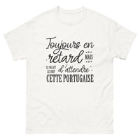 Thumbnail for T-shirt Portugal blanc - Toujours en retard mais charmantes