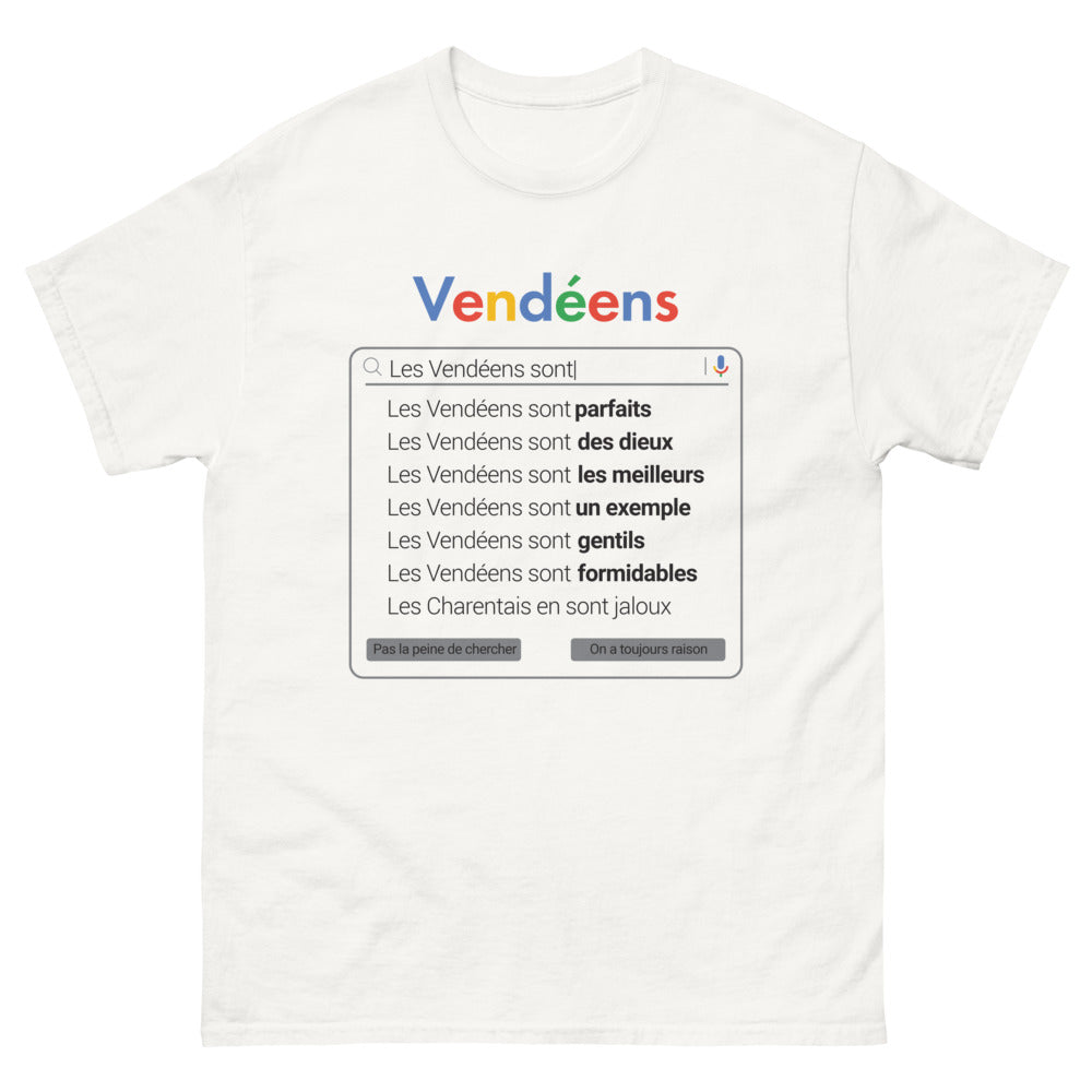 T-shirt Vendée blanc - Les Vendéens sont parfaits