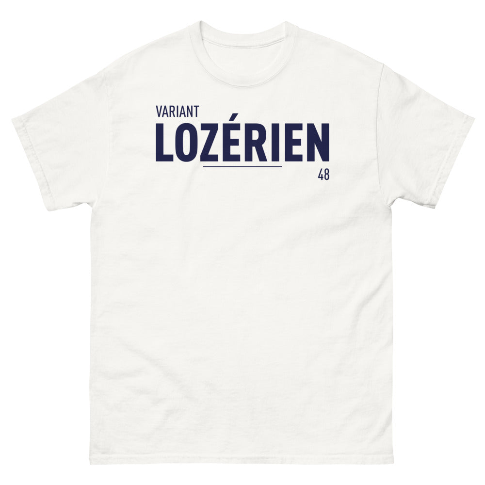 T-shirt Lozère blanc - Fierté de la région et humour