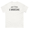 T-shirt Ardèche blanc - Ici c'est l'Ardèche