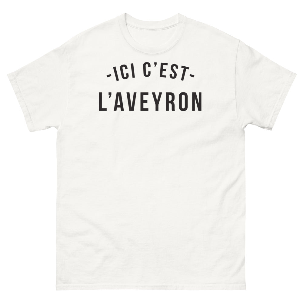 T-shirt Aveyron blanc - Ici c'est l'Aveyron