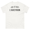 T-shirt Aveyron blanc - Ici c'est l'Aveyron