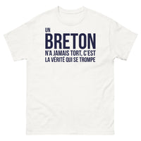 Thumbnail for T-shirt Bretagne blanc - Un Breton n'a jamais tort