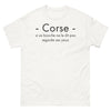 T-shirt Corse blanc - Si sa bouche ne le dit pas, regarde ses yeux