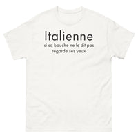 Thumbnail for T-shirt Italie blanc - Si sa bouche ne le dit pas, regarde ses yeux