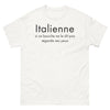 T-shirt Italie blanc - Si sa bouche ne le dit pas, regarde ses yeux