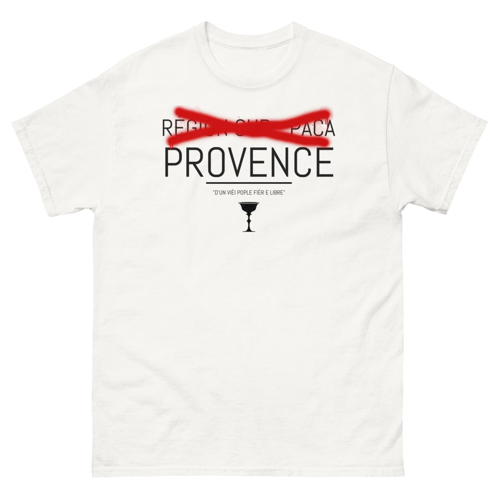T-shirt Sud-PACA blanc - Fierté Provençale et humour local