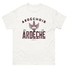 T-shirt Ardèche blanc - Corps et Âme, amour pour mon pays