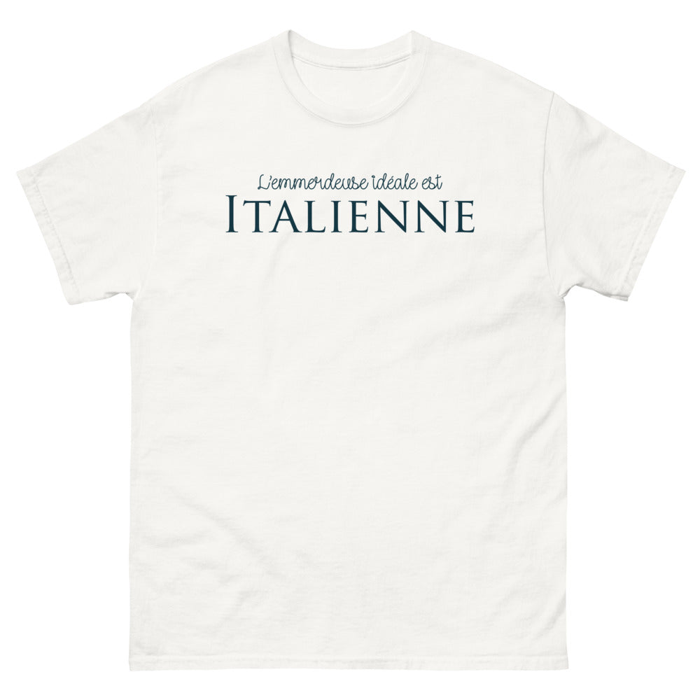 T-shirt Italie blanc - L'Emmerdeuse Idéale est Italienne