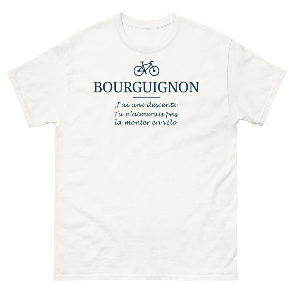 T-shirt Cyclistes blanc - J'ai une descente, tu n'aimerais pas la monter en vélo
