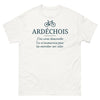 T-shirt Montagneux blanc - J'ai une descente, tu n'aimerais pas la monter en vélo