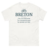 T-shirt Breton blanc - J'ai une descente que tu n'aimerais pas monter à vélo