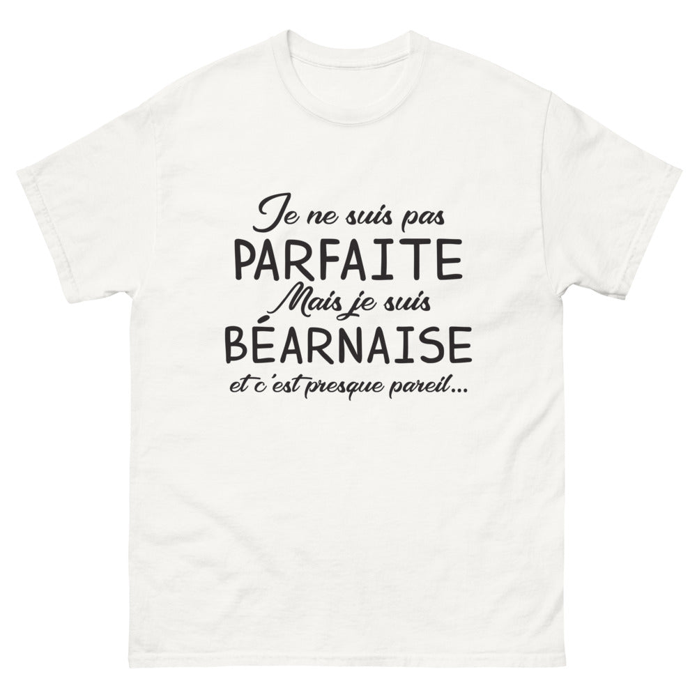 T-shirt Béarnaise blanc - Je ne suis pas parfaite mais je suis Béarnaise