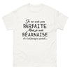 T-shirt Béarnaise blanc - Je ne suis pas parfaite mais je suis Béarnaise