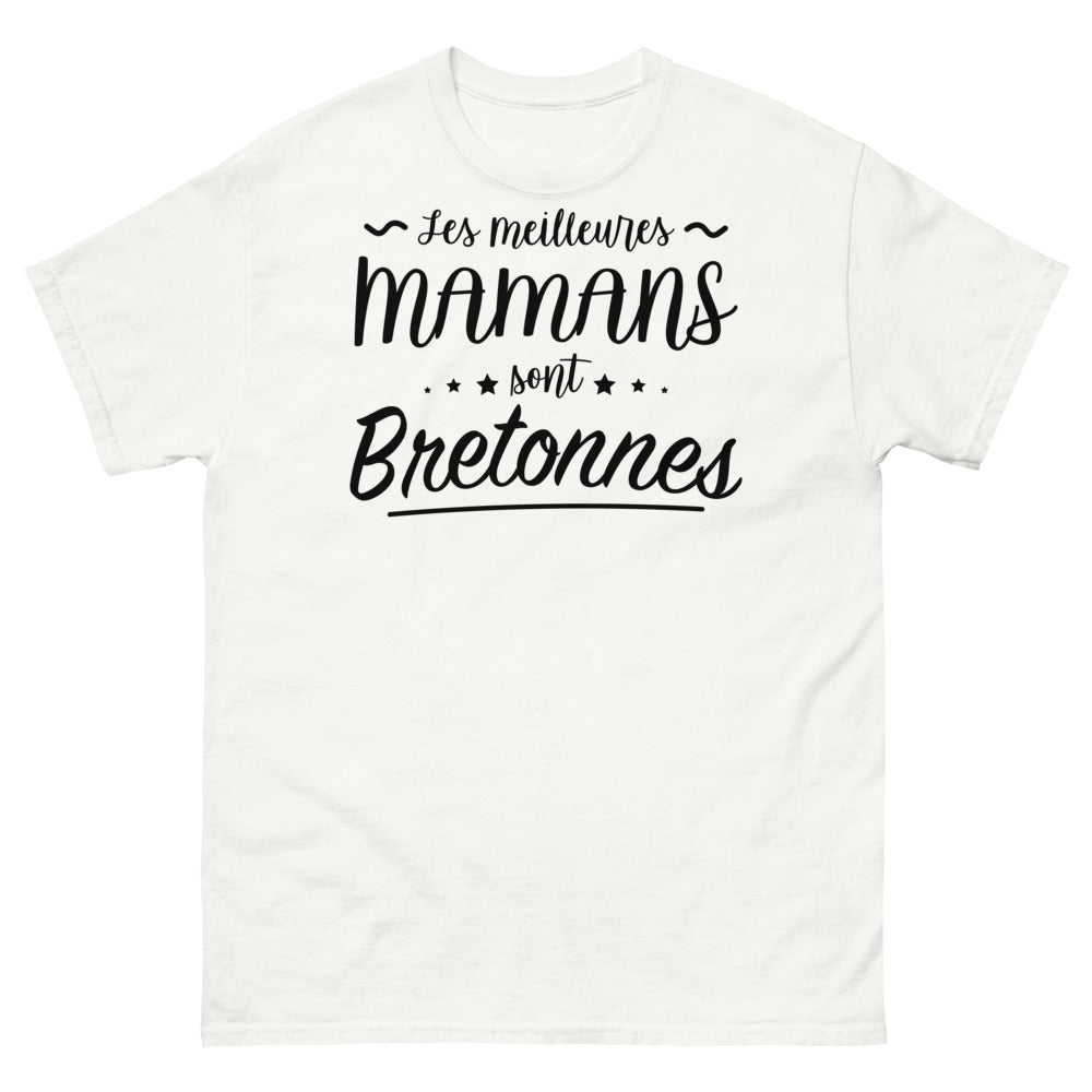 T-shirt Bretagne blanc - Les meilleures mamans sont bretonnes