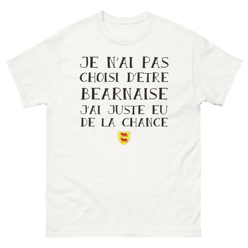 T-shirt Béarnais blanc - Je n'ai pas choisi d'être Béarnaise