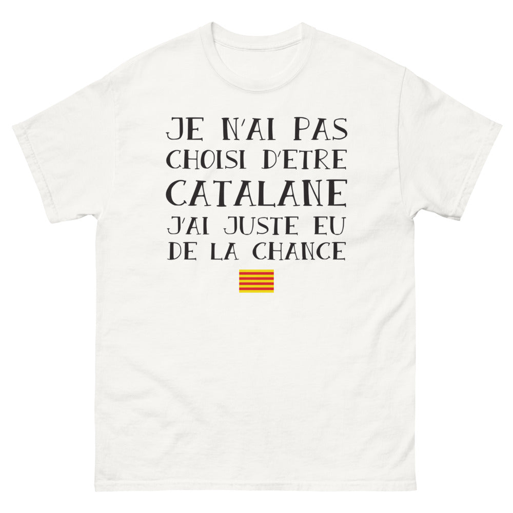T-shirt Catalogne blanc - Je n'ai pas choisi d'être catalane