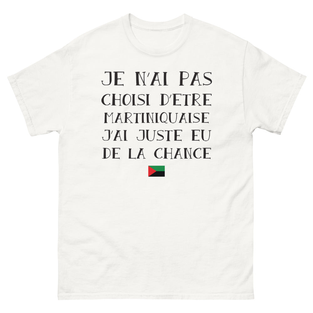 T-shirt Martinique blanc - Je n'ai pas choisi d'être Martiniquaise
